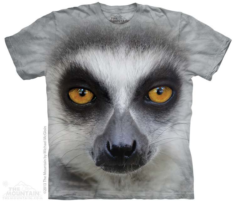 Купить The Mountain Детская футболка Big Face Tailed Lemur - Морда хвостатого лемура