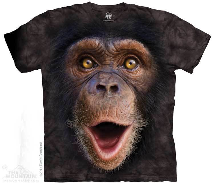 Купить The Mountain Футболка Happy Chimp - Счастливый шимпанзе