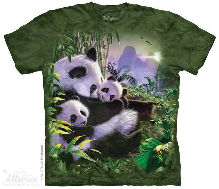 Купить The Mountain Футболка Panda Cuddles - Панды в объятиях