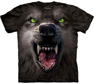 Футболка Big Face Attack Wolf - Морда атакующего волка