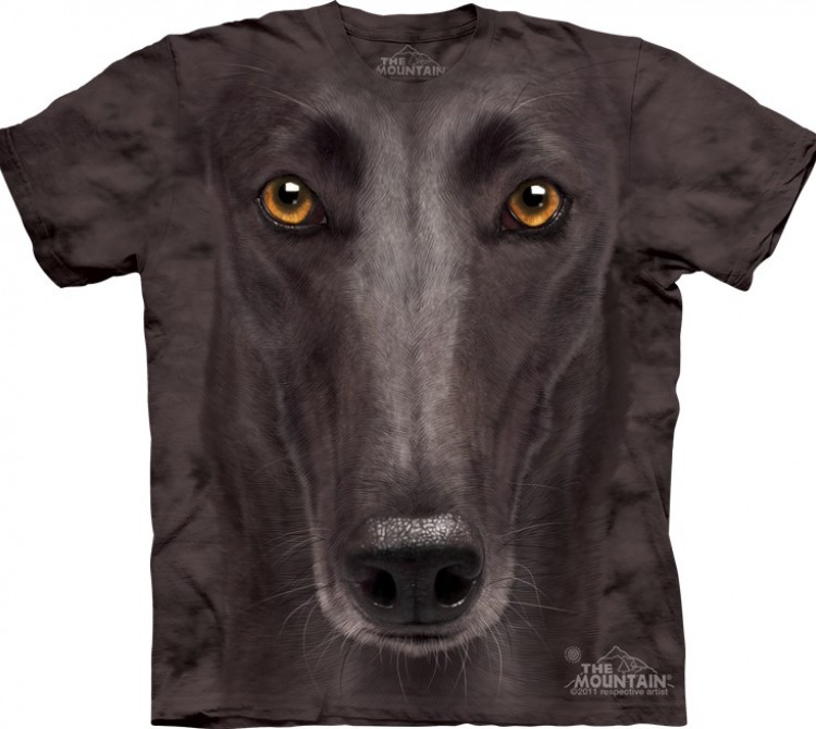 Купить The Mountain Футболка Black Greyhound Face - Морда Грейхаунда