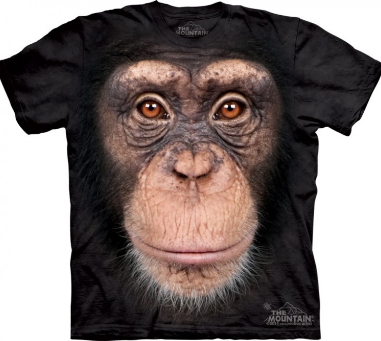 Купить The Mountain Футболка Chimp Face - Морда шимпанзе