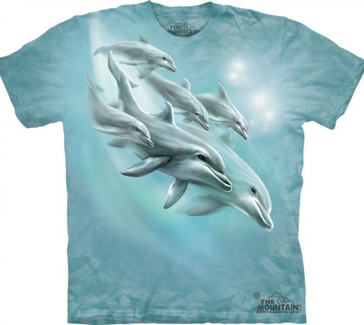Купить The Mountain Футболка Dolphin Dive - Ныряющие дельфины