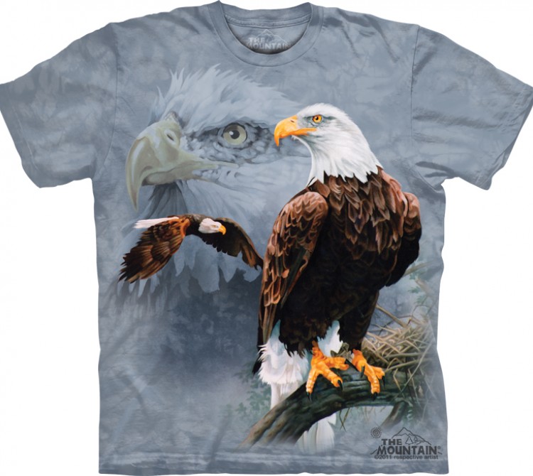 Купить The Mountain Футболка Eagle Collage - Американский орел (белоголовый орлан)