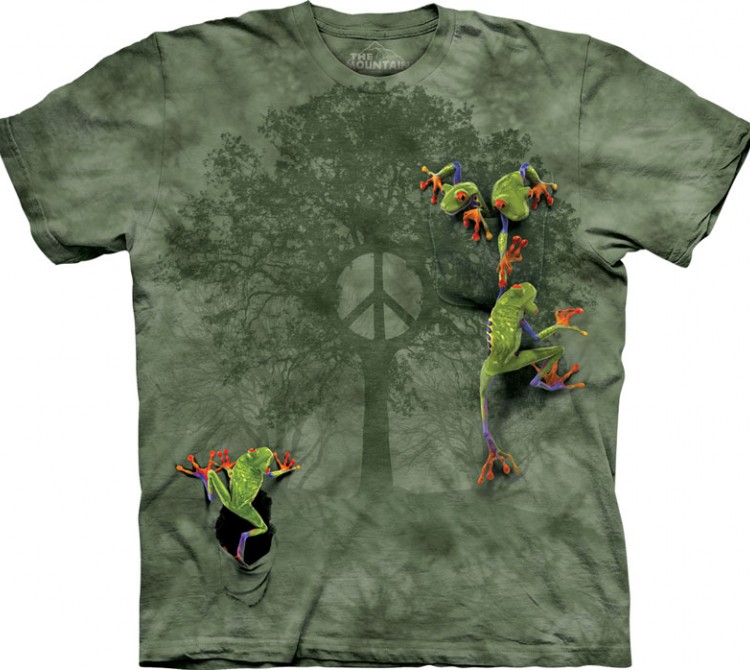 Купить The Mountain Футболка Peace Tree Frog - Лягушки на дереве