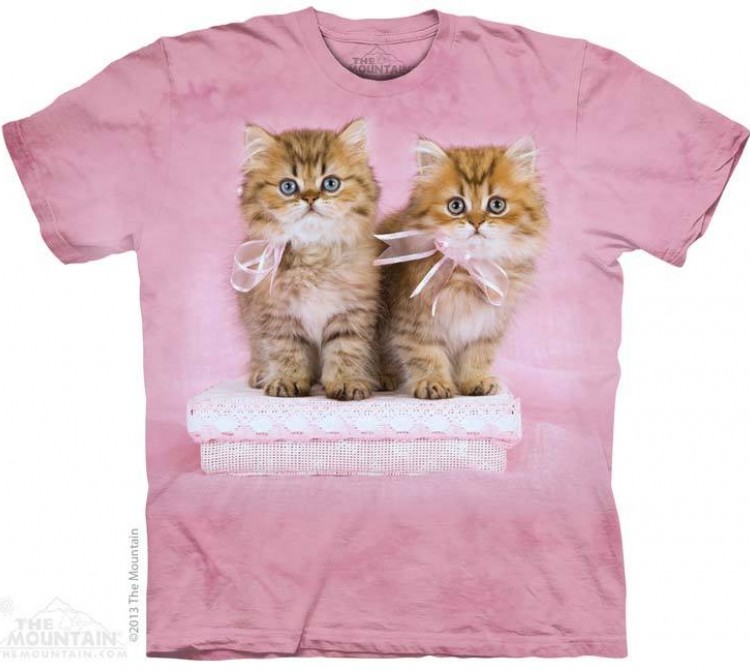 Купить The Mountain Футболка Pretty Kittens - Милые котята с розовыми бантиками