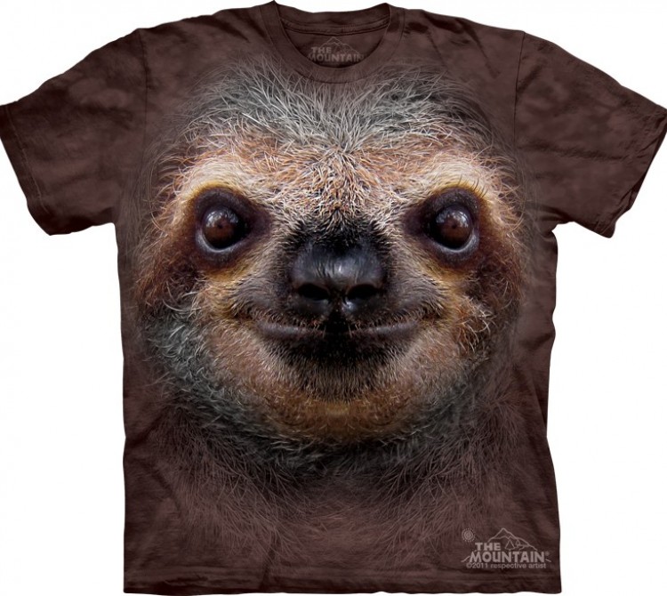 Купить The Mountain Футболка Sloth Face - Морда ленивца