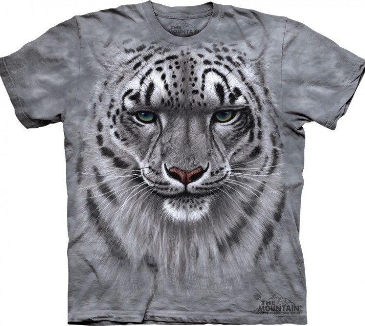 Купить The Mountain Футболка Snow Leopard Portrait - Морда снежного леопарда (Ирбис)